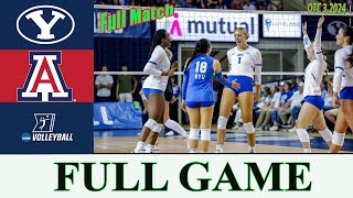 BYU vs Arizona Full Match  Womens College Volleyball 2024  NCAA Volleyball 2024 [upl. by Zetnas]