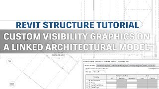 Revit Structure Tutorial  Custom Visibility Graphics on a Linked Architectural Model [upl. by Nnyluqcaj]