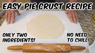 Easy Butter Pie Crust Recipe From Scratch  No Chill No Shortening No Food Processor No Sugar [upl. by Buckels]