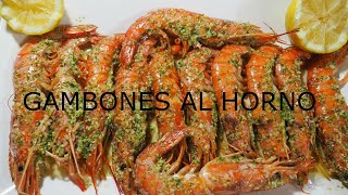 GAMBONES AL HORNO Receta fácil para Navidad 2019 [upl. by Thurber]