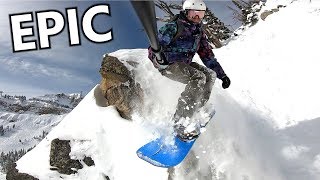 Epic Day Snowboarding  Travis Rice amp Corbets Couloir [upl. by Atiluap]