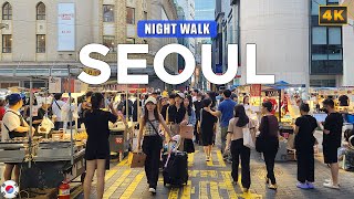 Seoul KOREA  Night Walk in Myeongdong Autumn of 2023 [upl. by Kolnos814]