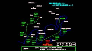 日航ジャンボ機  JAL123便 墜落事故 飛行跡略図 Ver12 amp ボイスレコーダー [upl. by Nobie970]