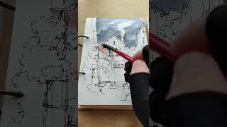 Watercolor Landscape art sketchbooktour painting artbooktourdrawingartist drawingwatercolor [upl. by Niccolo]