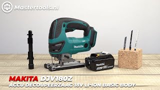 Makita DJV180Z Accu Decoupeerzaag 18V Liion Basic Body  Mastertoolsnl [upl. by Eemla966]