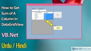 How to get Sum of A Column in DataGridView  VBNet [upl. by Bonnee282]