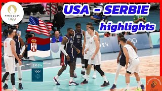 JO  USA vs SERBIE highlights du match au premier tour [upl. by Erleena]