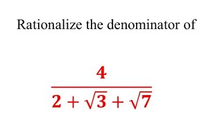 Learn how to rationalize the denominator with a binomial and radical [upl. by Ennovyahs542]