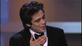 Benicio Del Toro winning Best Supporting Actor [upl. by Grenier229]