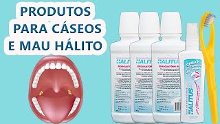 Kit de produtos Halitus para mau halito e caseos amigdalianos [upl. by Nnahgaem]