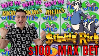 RECORD BREAKING Amount Of BONUSES amp JACKPOTS On Stinkin Rich Slot [upl. by Arfihs]