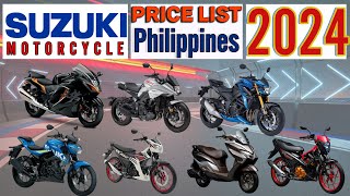 SUZUKI Motorcycles Price List in Philippines 2024 [upl. by Napier]