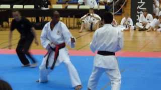 6th World Cup KWF Kumite Masamichi Otsuka Round 4 part 1 [upl. by Ainollopa]