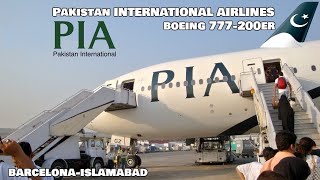 PIA PAKISTAN AIRLINES Boeing 777200ER  🇪🇸Barcelona  Islamabad 🇵🇰 [upl. by Atenahs]