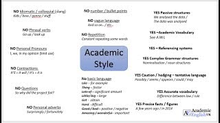 Academic Style Academic Writing [upl. by Airdnola]