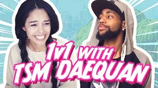 TSM Daequan VS Valkyrae Public Fortnite Match Both Perspectives [upl. by Anawt872]