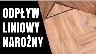 Odpływ liniowy narożny i brodzik w jodełke [upl. by Lyell393]