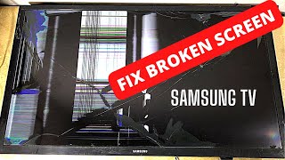 SAMSUNG TV BROKEN SCREEN FIX SAMSUNG TV BROKEN SCREEN REPAIR [upl. by Libna]