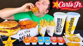 Double Cheeseburger Box • Carls Jr • MUKBANG [upl. by Hebert]