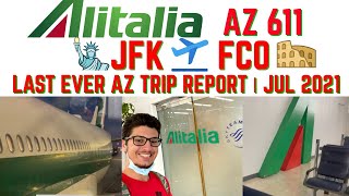 TRIP REPORT  Alitalia  New York JFK to Rome FCO  Jul 2021 [upl. by Elocin]