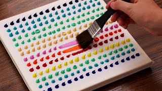 Easy Valley Landscape Acrylic Painting From Small Dots｜Painting For Beginners 1389 [upl. by Ennasor580]