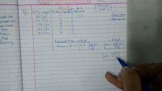 Chapter 14 Exercise 141 Q2 by Assumed mean method STATISTICS of Maths class 10 [upl. by Taft]