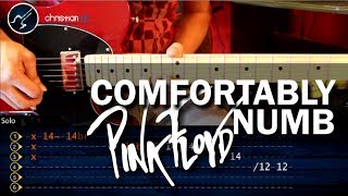 Cómo tocar quotComfortably Numbquot de Pink Floyd en guitarra SOLO 1 HD  Christianvib [upl. by Sirtimed]