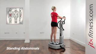 Vibration Plate Exercises  How To Do A Standing Abdominal Workout On A Vibration Plate [upl. by Morton192]