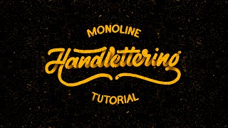 Hand Lettering Tutorial for Beginners  Monoline [upl. by Nogas]