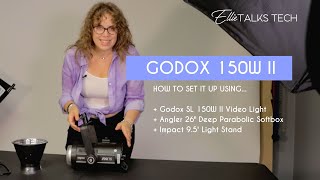 SETUP GODOX SL 150W II  Angler 26quot Deep Parabolic Softbox and Grid  Impact 95 Stand [upl. by Eveineg]