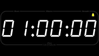 1 Hour  TIMER amp ALARM  1080p  COUNTDOWN [upl. by Lattie104]