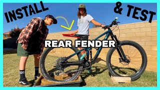 Rear MTB Mudguard Install and Test  Mountain Biking Fender [upl. by Yendroc]