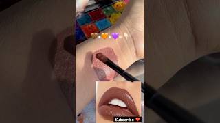 Brown Lipstick Shade 💄colourmixing lipstickhacks satisfyingvideo [upl. by Esilehc909]