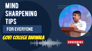 govtcollege Barwala में पहुंचे mind expert mindset mindexercise mind  barwalacollege [upl. by Ahsemit626]