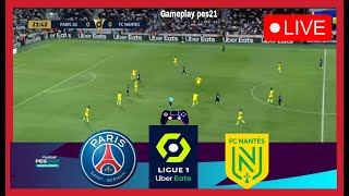 PSG vs Nantes LIVE  Ligue 1 2023  Match LIVE Todaygameplay pes21 [upl. by Amaj]