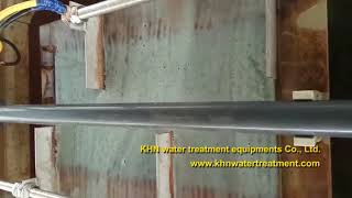 Electrocoagulation waste water treatment running effect [upl. by Ycrad398]