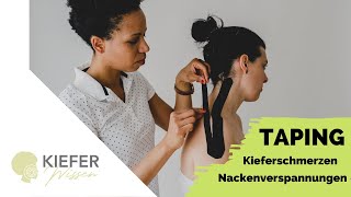 Kinesio Tape bei Nackenverspannungen amp Kieferschmerzen [upl. by Fulvia328]