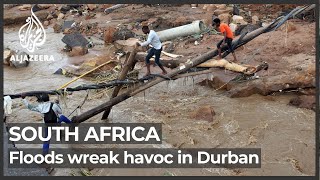 South Africa Overnight floods kill dozens in Durban and environs [upl. by Assilem678]