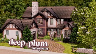 building a large family home  deep plum  the sims 3 speed build  cc links [upl. by Gagliano]