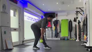 Staggered Stance Crossbody KB RDL To Split Stance Catch [upl. by Theola]