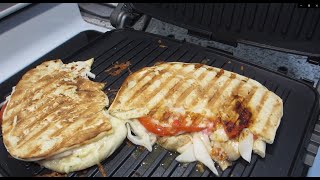 How to make a Panini Sandwich with the Cuisinart Deluxe Griddler GR150P Demo [upl. by Sax]