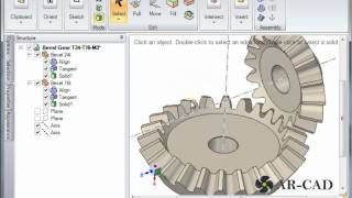 SpaceClaim Tutorial on Bevel Gears Assembly Conditions SCMotion [upl. by Dnalram]