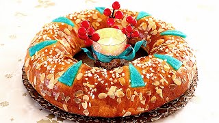 Roscón de reyes tradicional  Tierno y jugoso de un día para otro [upl. by Nohsav537]