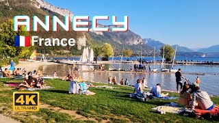 Annecy  France 🇫🇷 one of the most beautiful cities in Europe🌷☀️🌹walking tour 4K60fps HDR [upl. by Rafi781]