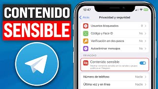 ✅ Cómo VER CONTENIDO SENSIBLE en TELEGRAM desde IPHONE 2024 [upl. by Lanuk908]