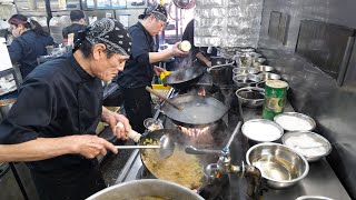 注文が殺到する爆量ガツ盛り町中華を営む鉄人職人の１日に密着丨Egg Fried Rice  Wok Skills in Japan [upl. by Gerik]