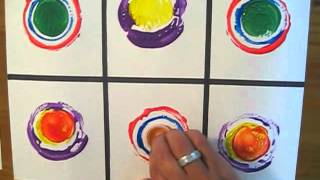 Preschool Printing Lesson with Wassily Kandinsky [upl. by Cohbert]