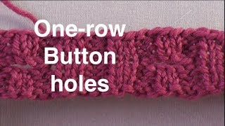 One Row Buttonholes  Technique Tuesday [upl. by Ainer357]