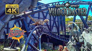 2021 Velocicoaster Roller Coaster On Ride Front Row 4K POV Islands of Adventure Universal Orlando [upl. by Ynattyrb]