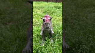 Disney Dinosaur Movie Carnotaurus Roar Light Up Eyes Figure [upl. by Evey]